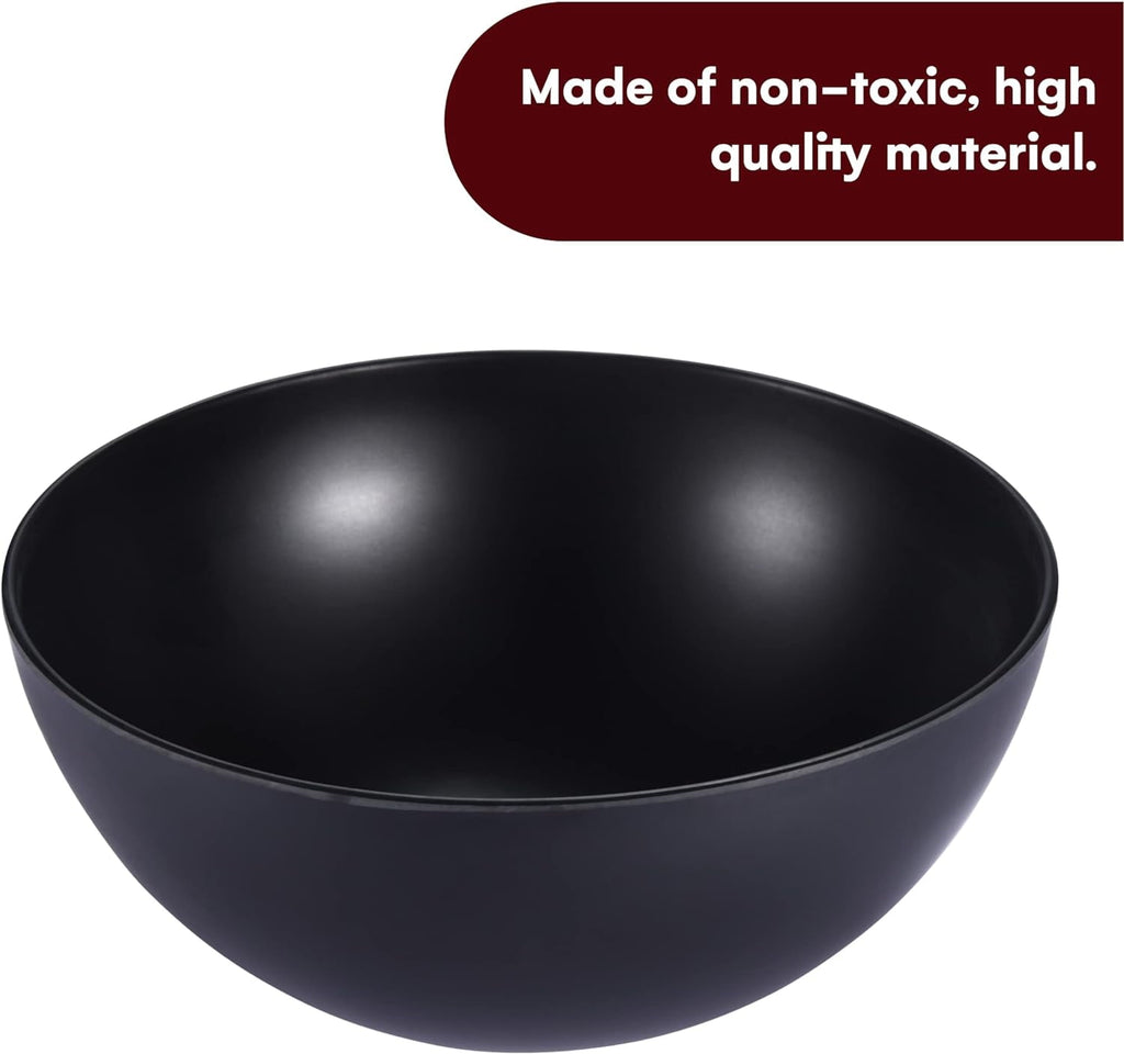 Vdomus Bamboo Fiber Salad Bowl Set with Wooden Lids - Perfect for Serving, Mixing, and Prepping Fruits, Pasta, Cheese, Ramen, Bread, and More!