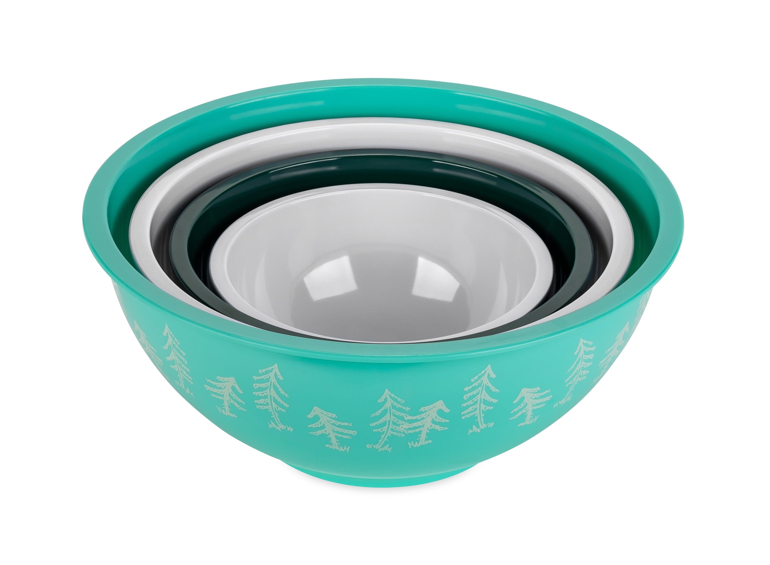 Camco Life is Better at the Campsite Nesting Bowl Set, 8 Piece, Multicolor (53451)