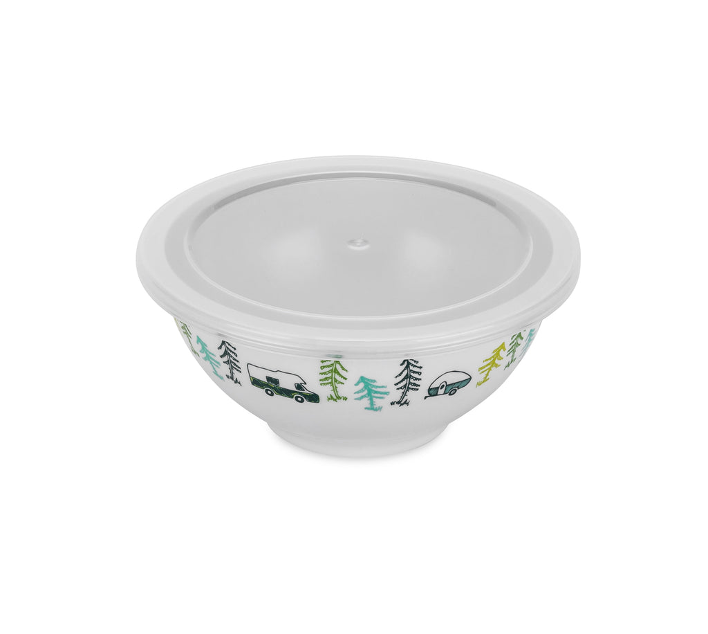 Camco Life is Better at the Campsite Nesting Bowl Set, 8 Piece, Multicolor (53451)