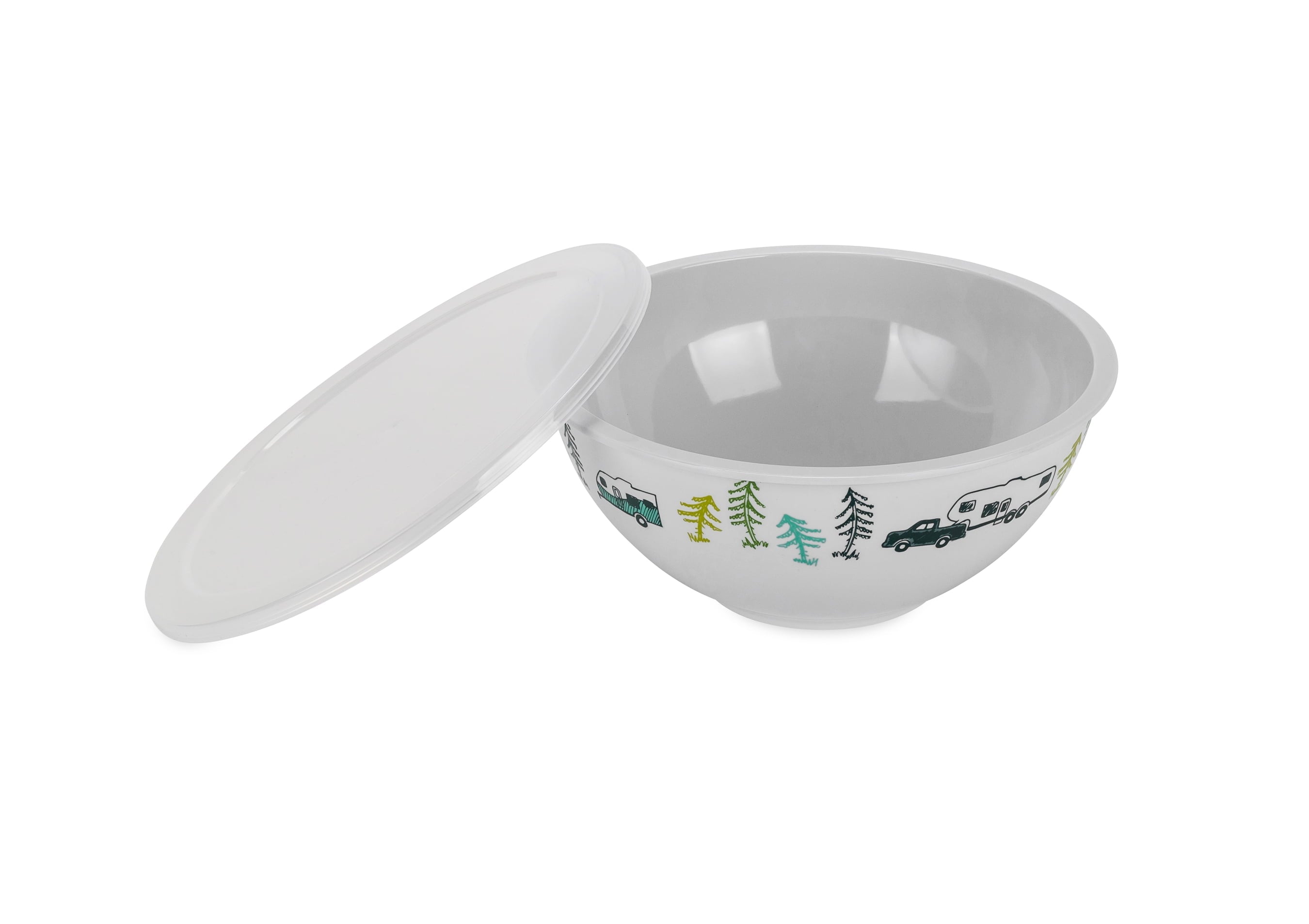 Camco Life is Better at the Campsite Nesting Bowl Set, 8 Piece, Multicolor (53451)